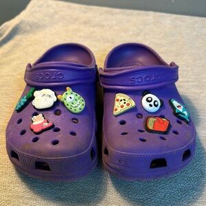 Crocs Kids Purple Clogs with Fun Charms